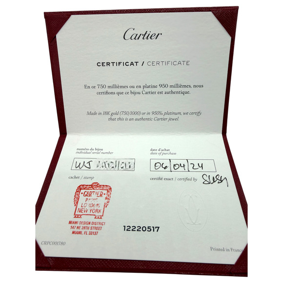 Cartier Juste un Clou Bracelet Classic Model 18k White Gold Size 18 Box Papers - Picture 16 of 16